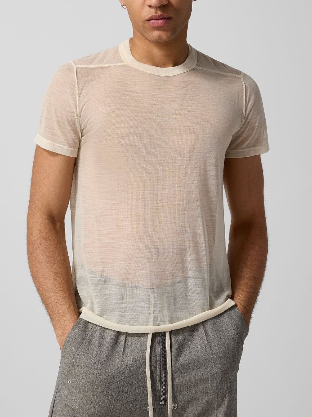 BNWT SS26 RICK OWENS TEMPLE" SHORT LEVEL T TSHIRT SHEER M & L